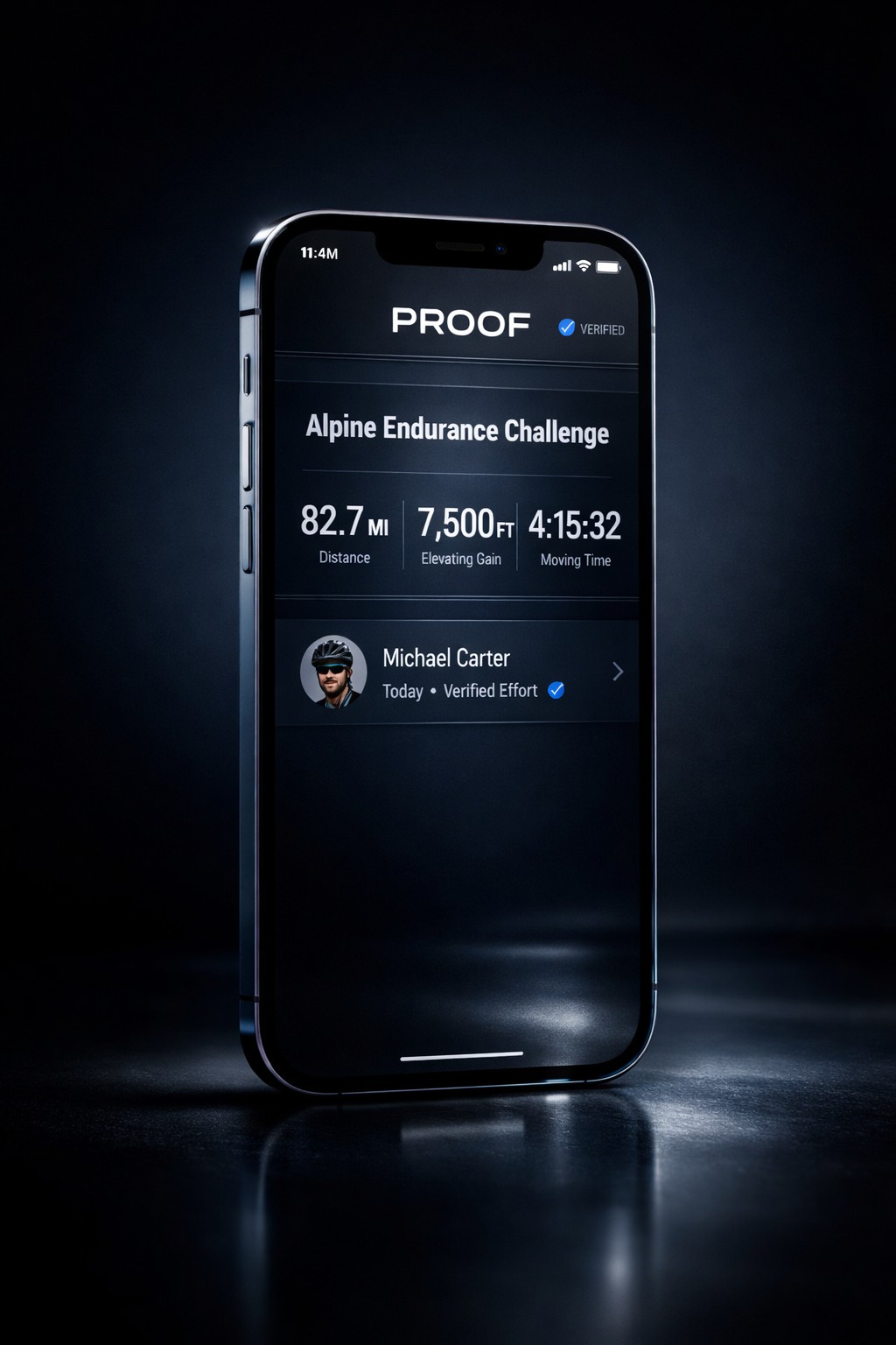 PROOF athlete app on smartphone
